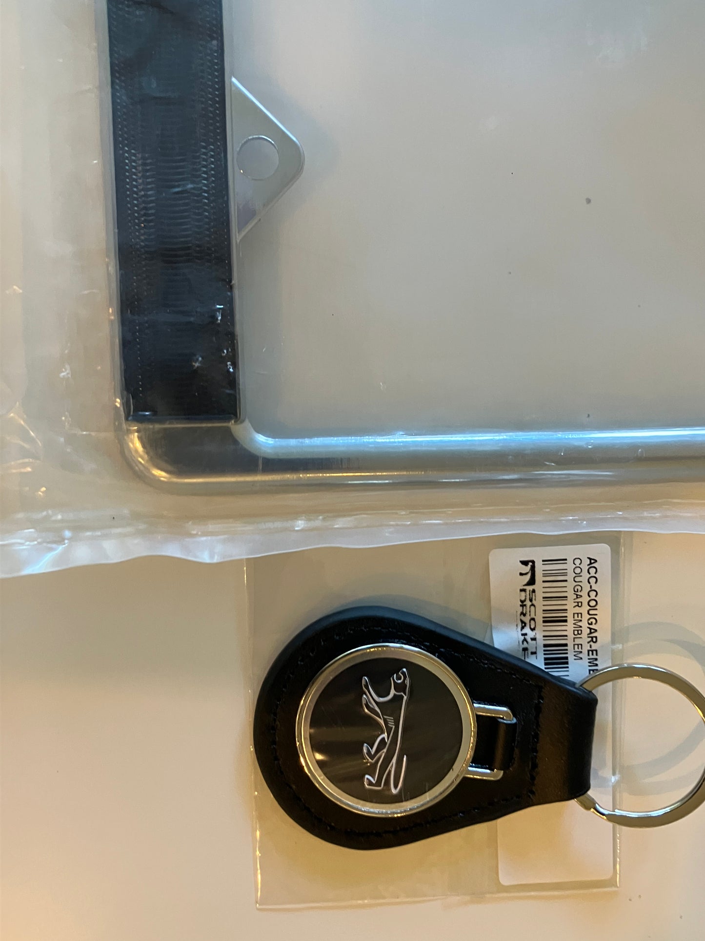 Cougar license plate frame and key ring